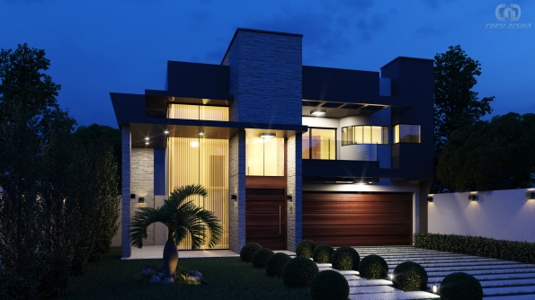 casa-moderna-fachada-noturna-maquete-3d